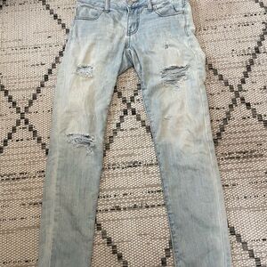 American eagle Light Blue Distressed Jeans size 0